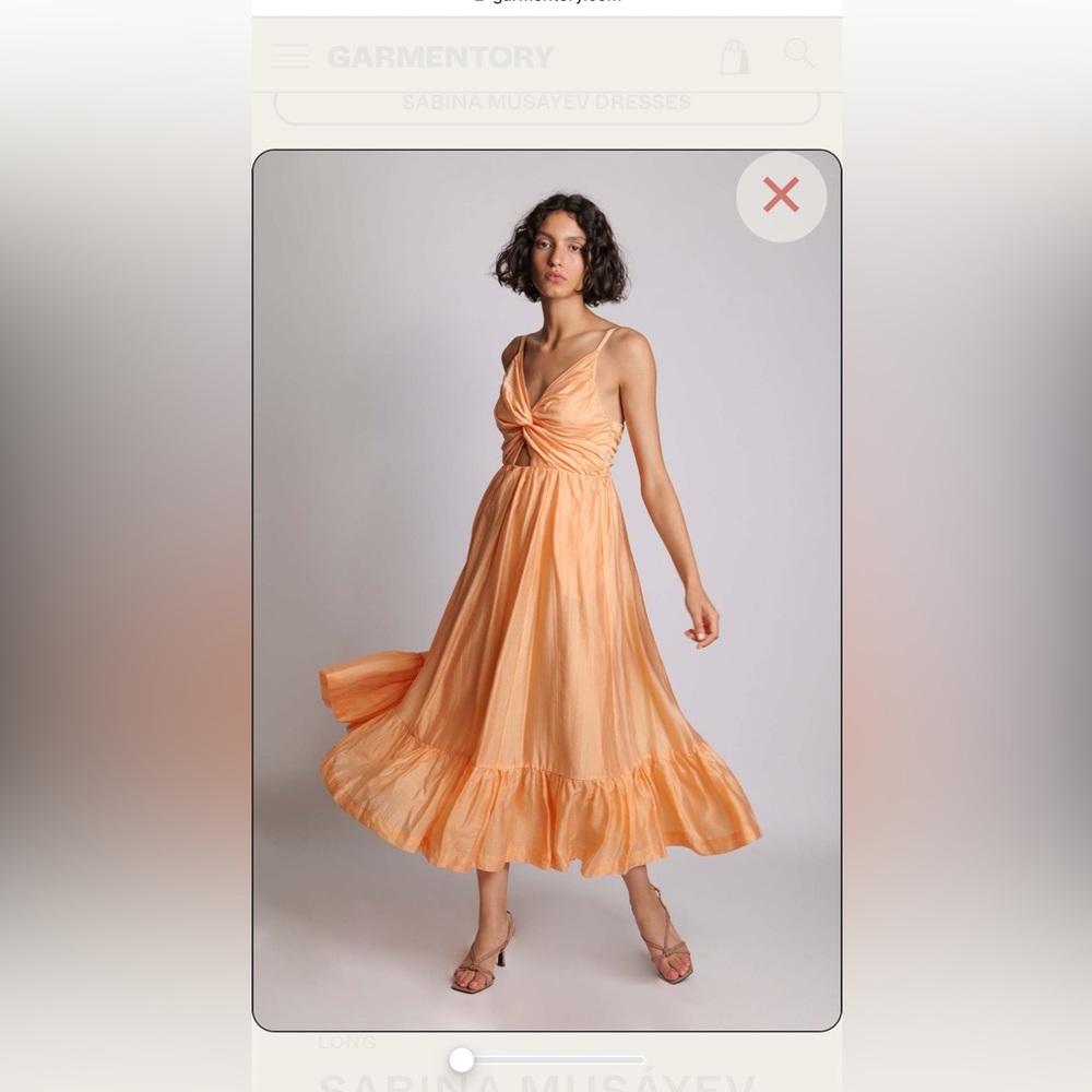Sabina Musayev Olinda Dress in Peach